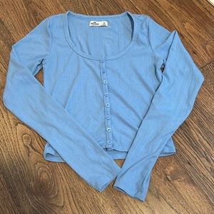 Hollister size ex blue long sleeve button down